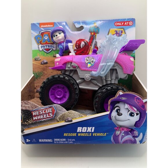 Paw Patrol Roxi Rescue Wheels Vehicle Die-Cast Monster Truck Toy - Picture 1 of 3